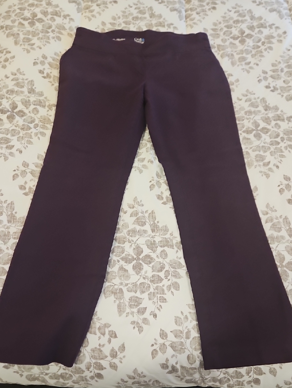 croft & barrow Plum Boot-Cut Pull-On Pants